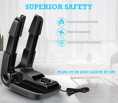 AIWOTOWOW Portable Electric Shoes Boots Dryer Warmer Adjustable Foldable Rack