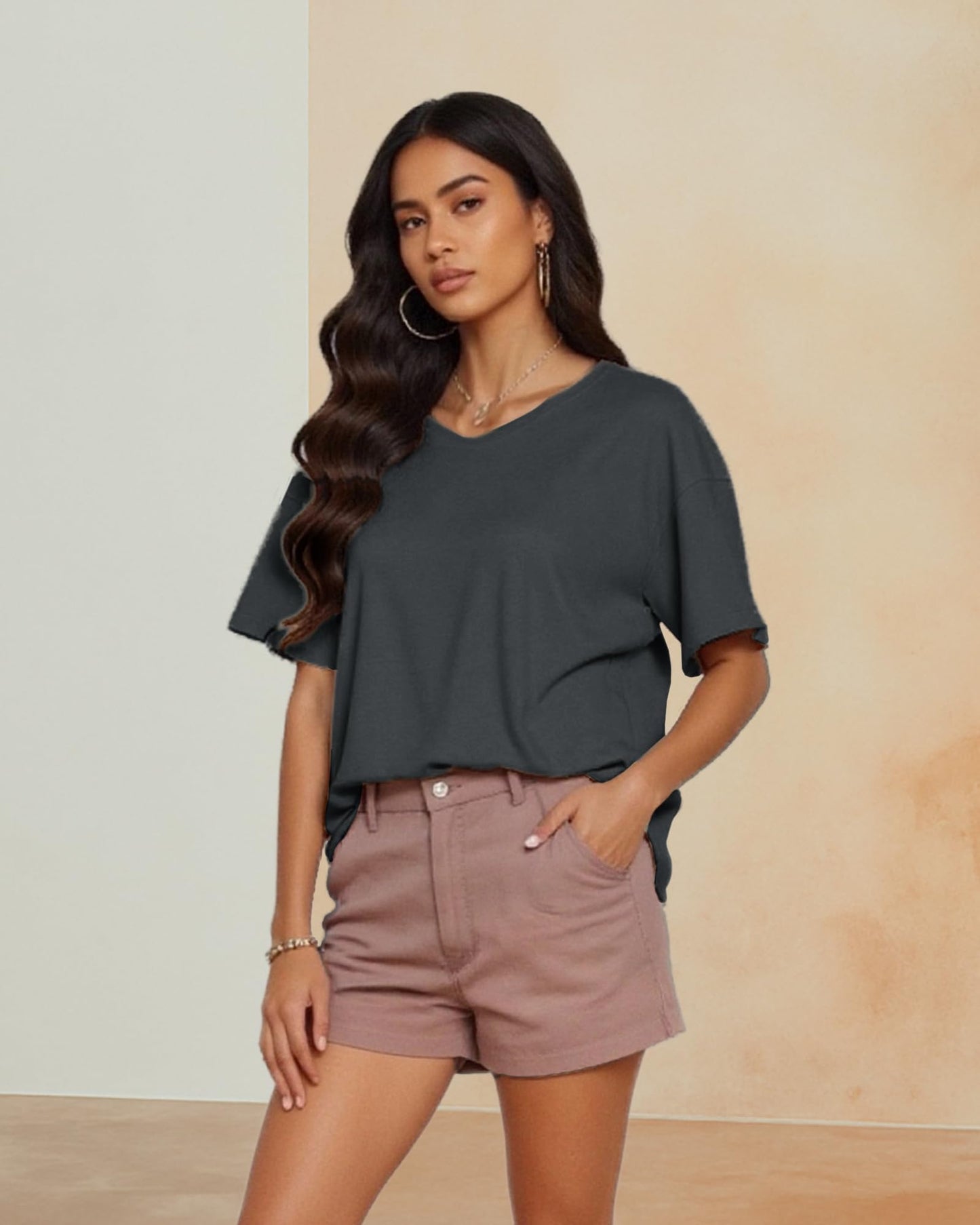 HLTPRO 3 Pack Oversized Tshirts for Women - Loose Fit Baggy Workout Tops Casual Summer Beach Vacation Plus Size Clothing