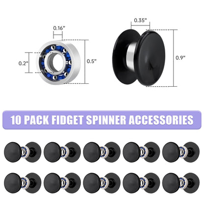 NiArt Fidget Finger Spinner DIY Epoxy Resin Casting Silicone Mold Kit 5 Molds with 10 Bearings Set, Stress Reliever Hand Fidget Toy Gift for Kids and Adults Art Crafts Home Decorations Jewelry (Set B)