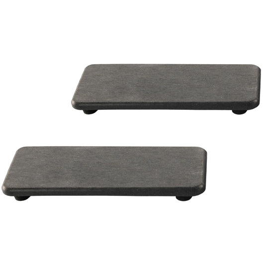 NiuYichee 2 Pcs Water Absorbing Stone Trays, Kitchen/Bathroom Sink Soap Dish, Diatomite Tray Used for Hand Soap & Cosmetic Bottles in The Modern Home, 3.15" W x 6.3" L, Dark Gray