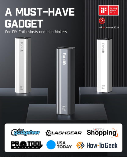 Fanttik E1 Max Electric Screwdriver, Mini Precision Screwdriver Set, 50 Magnetic Bits, Magnetic Storage, 5/32‘’Hex, Repair Tool Kit for Electronics Phone Camera Laptop Watch (Grey)