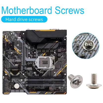 M.2 Screws, Motherboard Screw for Asus Gigabyte Asrock MSI Motherboards, Computer Screws for HDD, SSD, Fan, Power Supply, PC Case - PC Screws, M.2 Standoff and Screw