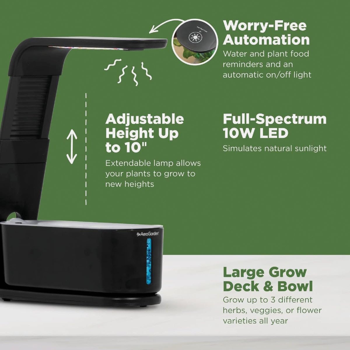 AeroGarden Sprout - Indoor Garden with LED Grow Light, White