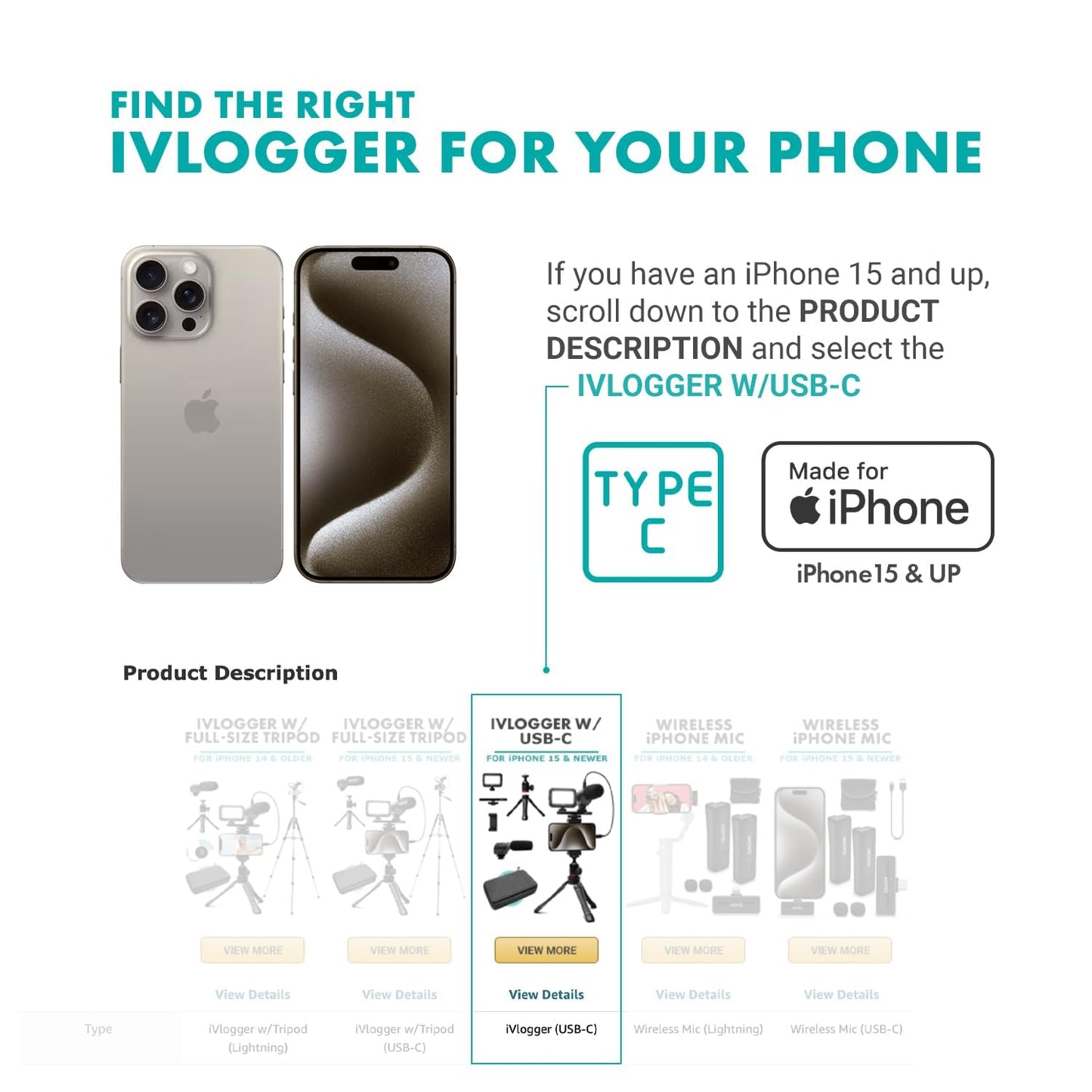 Movo iVlogger Vlogging Kit for iPhone - Lightning Compatible YouTube Starter Kit for Content Creators - Accessories: Phone Tripod, Phone Mount, LED Light and Shotgun Microphone