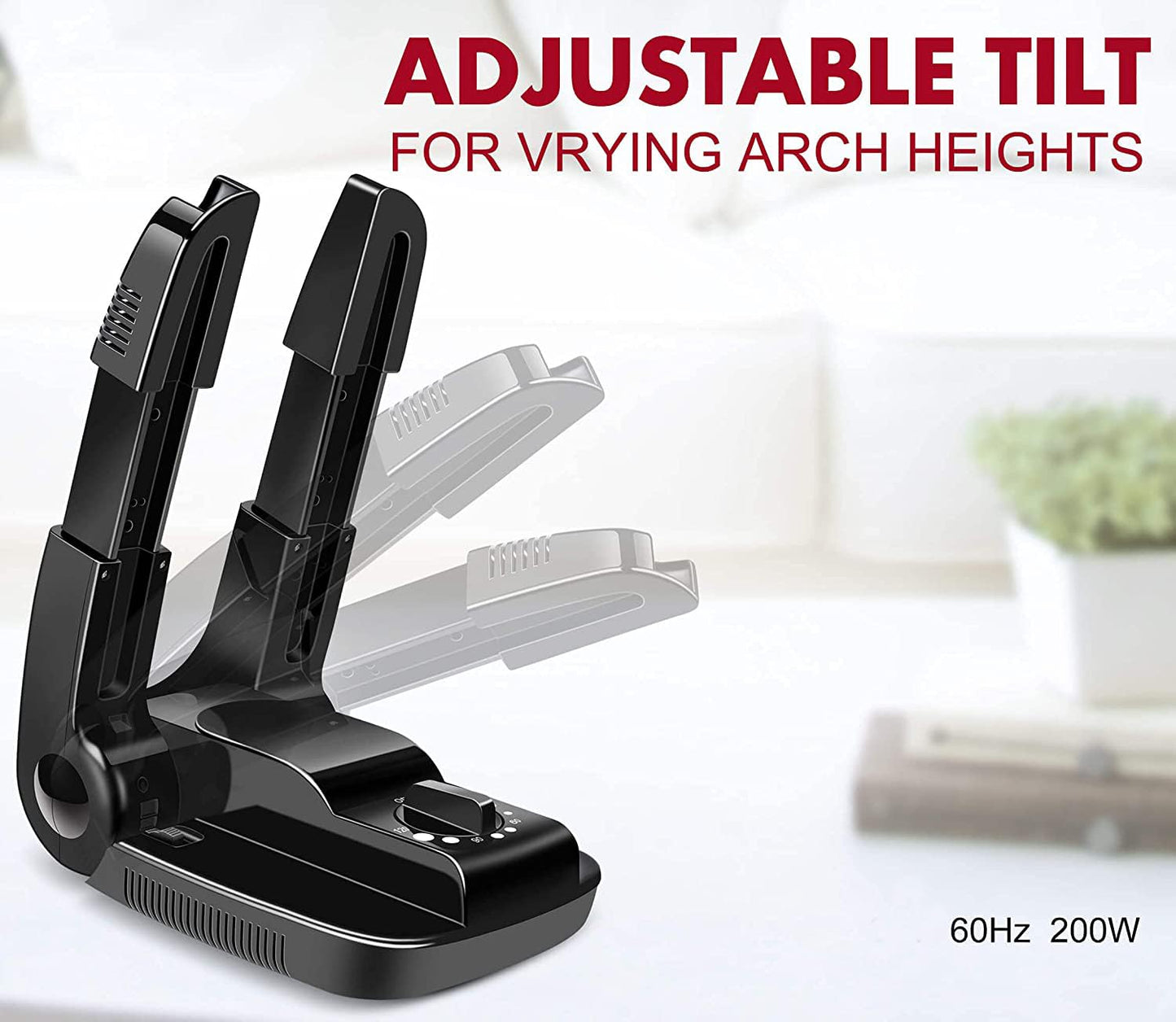 Manledio Portable Electric Shoes Boots Dryer and Warmer with Folding and Drying Adjustable Rack