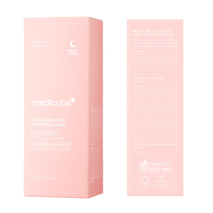 medicube Collagen Overnight Wrapping Peel Off Facial Mask Pack - Elasticity & Hydration Care, Reduces Sagging & Dullness - Hydrolyzed Collagen For Glowing Skin - Korean Skin Care, 2.53 fl.oz
