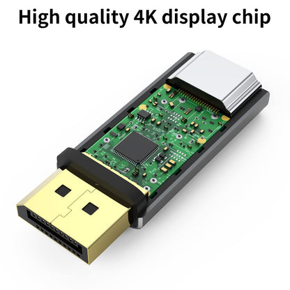 IIABC Displayport to HDMI Adapter 4K 24K Gold Plated Displayport DP to HDMI Female Converter，Uni-Directional Display Port to HDMI Converter Compatible for Lenovo, HP, Dell &More- Grey