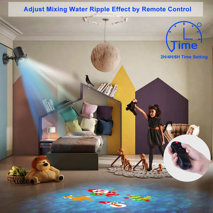 Ocean Wave Christmas Projector Lights, Elec3 16 Slides 2 in 1 Pattern Projection Lights, Decoration Landscape Lights Used Outdoor Indoor for Holidays, Halloween, Parties,Birthday