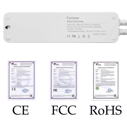 Pymeter Digital Temperature Controller Dual Probe Reptile Thermostat Controlled Outlet for Terrarium Heat Mat Heating Pad, Switch Cooling Fan Freezer Fridge ON & Off at Setpoints 10A 1200W