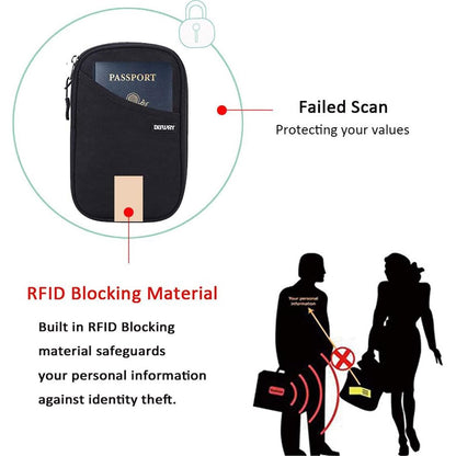 Passport Holder for Travel, Rfid Blocking Passport Wallet Travel Wallet Waterproof Case for Cards Passport Case, Travel Document Organizer Credit Cards Case Rfid Passport Holder for Travel