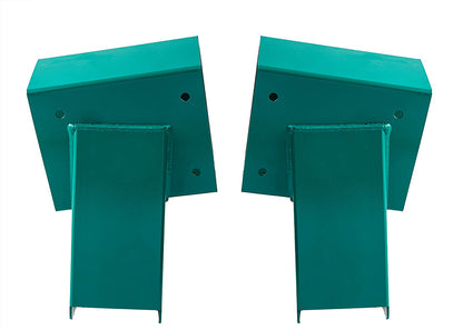 HANDYGO Swing Set Brackets - Heavy Duty Steel Kit, 2 DIY Wooden Swing Hardware Bracket, Playground Equipment Parts, with Mounting Accessories, for Outdoor Play, Green