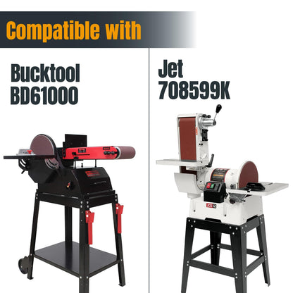 POWERTEC 6 x 48 Inch Sanding Belts, 10PK, 80 Grit Aluminum Oxide Belt Sander Sanding Belt for Bench Belt Sander, Wood & Paint Sanding, Metal Polishing (110530)