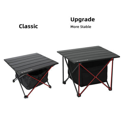 ROCK CLOUD Portable Camping Table Ultralight Aluminum Camp Table Folding Compact Beach Table with Storage Bag for Camping Hiking Backpacking Outdoor Picnic(Reinforced Frame-Small)