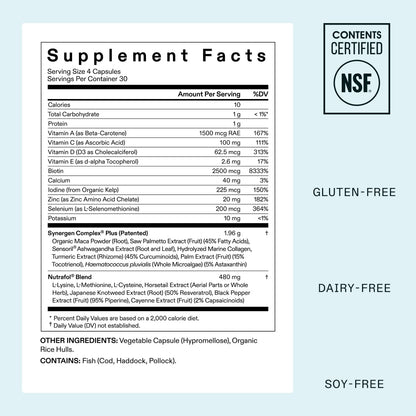 Nutrafol Women's Balance Hair Growth Supplements, Ages 45 and Up, Clinically Proven for Visibly Thicker Hair and Scalp Coverage, Dermatologist Recommended - 1 Month Supply