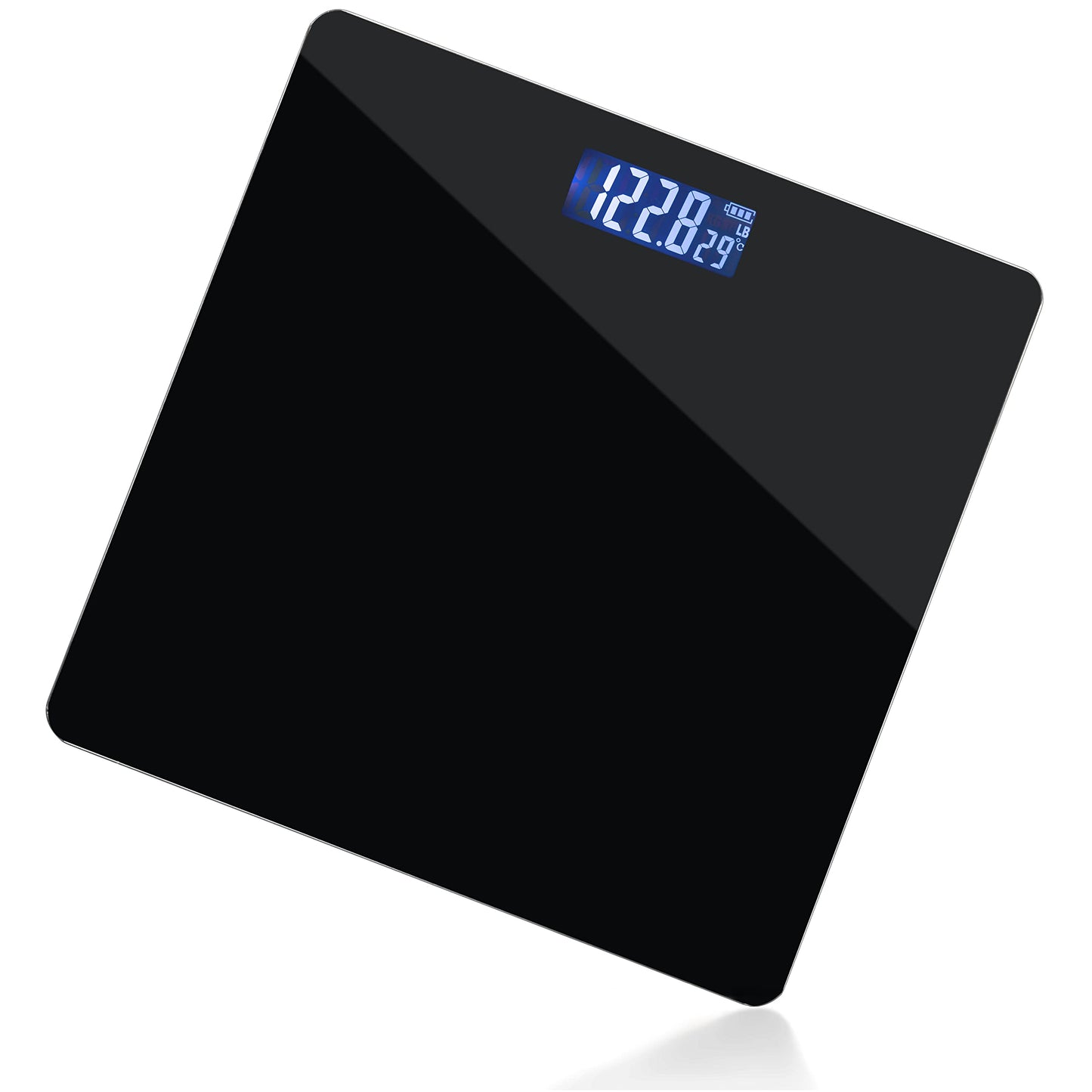 Moss & Stone Digital Bathroom Scale for Body Weight, Smart Scale Step-on Technology, Easy Read LCD, Weight Scale 400lb/180kg, Digital Home Scale, Highly Accurate Body Weight Scale, Silver