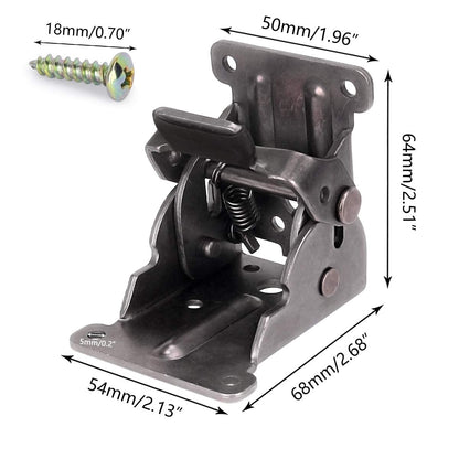 8 Pack Locking Hinge for Folding Table Brackets, Heavy Duty Folding Brackets 90 Degree Self Locking Folding Hinge for Table Legs Furniture