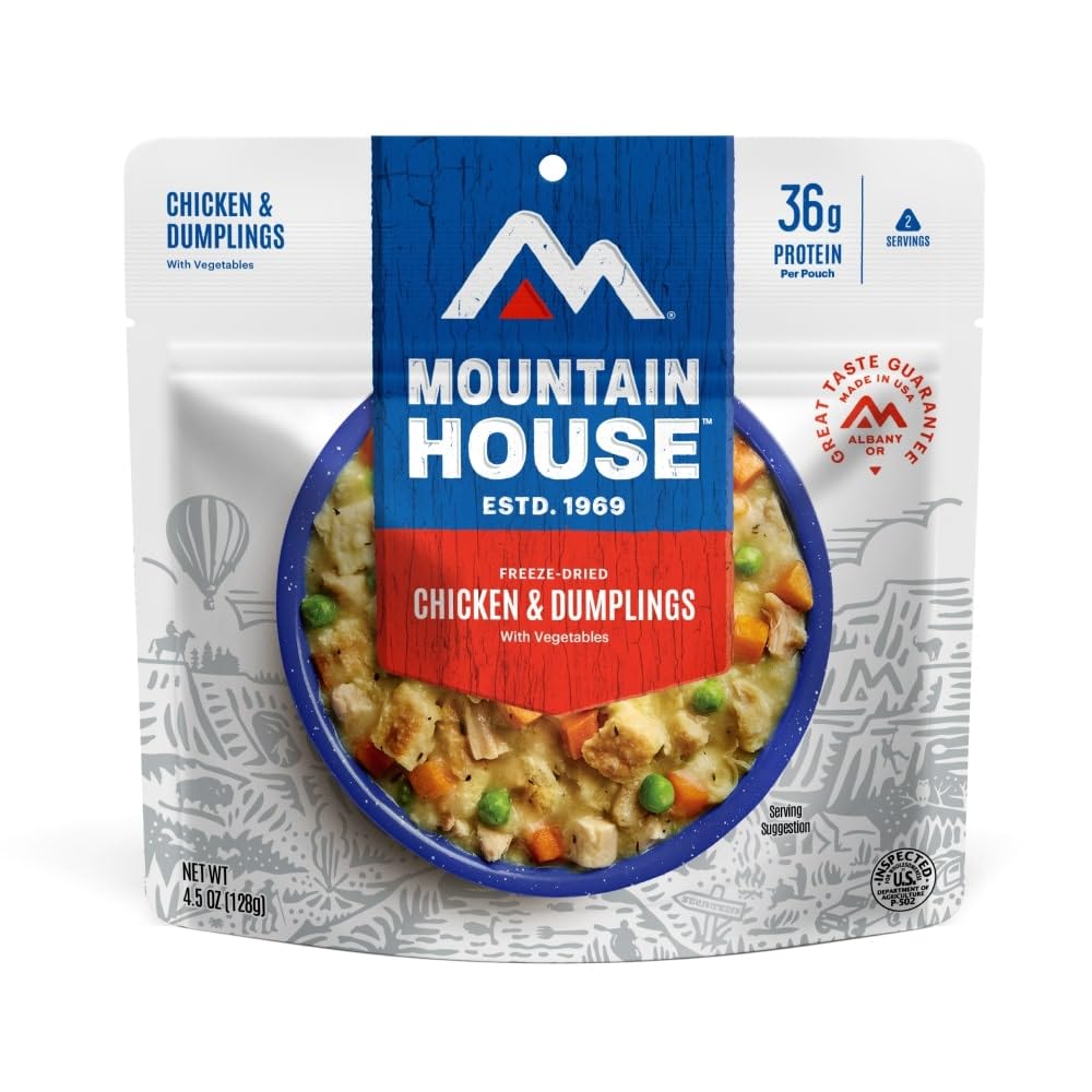 Mountain House Chicken & Dumplings | Freeze Dried Backpacking & Camping Food | 2 Servings