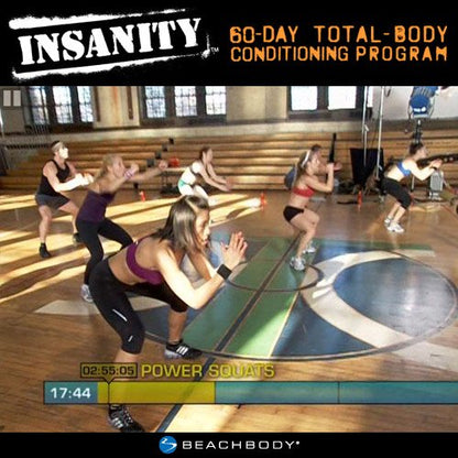 INSANITY Base Kit - DVD Workout, 60 Day Total Body Conditioning Program, Home Gym Bodyweight Exercise Program, No Workout Equipment Needed, Nutrition Guide Included, 10 DVDs