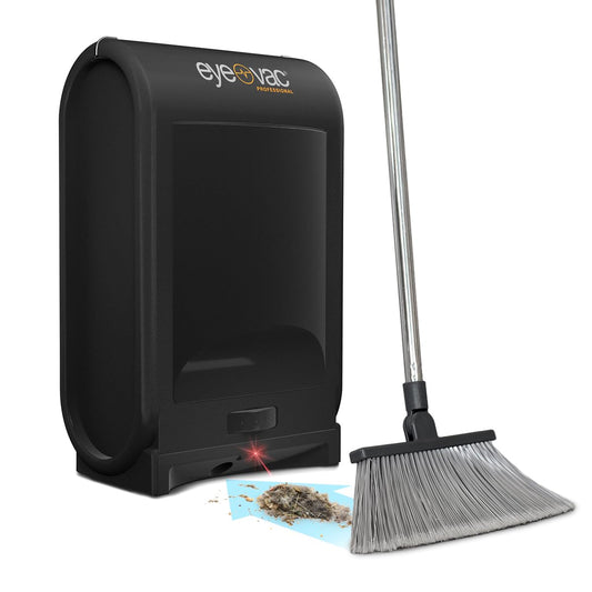 EYE-VAC Pro Touchless Vacuum, Automatic Dustpan, 1400W Bagless Canister for Salon and Pet Hair, Black