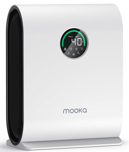 Air Purifiers for Home Large Room Up to 2500 ft² with PM 2.5 Display Air Quality Sensors, MOOKA H13 HEPA Air Purifier With Auto Mode for Pets Dust Odor Smoke, Timer, 15dB Sleep Mode for Bedroom, KJ217