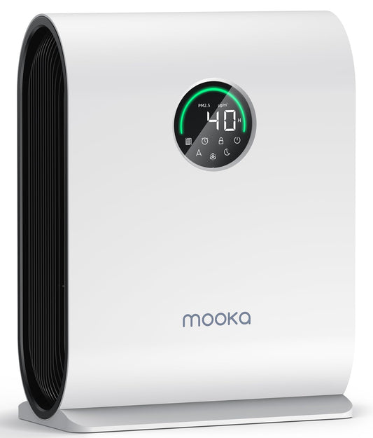 Air Purifiers for Home Large Room Up to 2500 ft² with PM 2.5 Display Air Quality Sensors, MOOKA H13 HEPA Air Purifier With Auto Mode for Pets Dust Odor Smoke, Timer, 15dB Sleep Mode for Bedroom, KJ217
