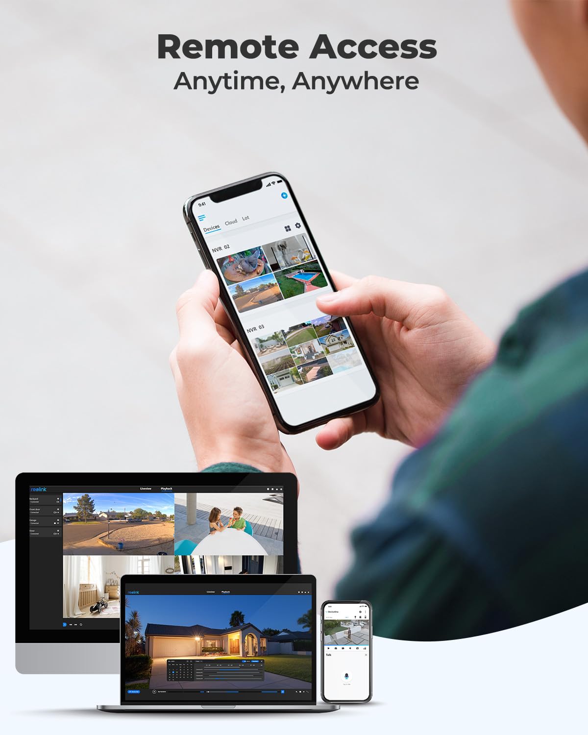 REOLINK 8CH Network Video Recorder for Home Security Camera System, Only Work with 16MP/12MP/4K/8MP/5MP/4MP REOLINK PoE IP Camera, 24/7 Recording to Pre-Installed 2TB Hard Drive, RLN8-410
