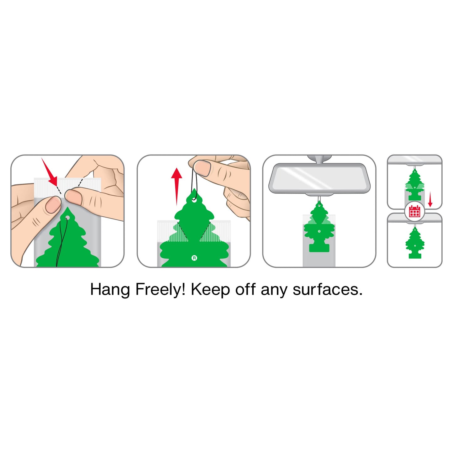 LITTLE TREES Air Fresheners Car Air Freshener. Hanging Tree Provides Long Lasting Scent for Auto or Home. New Car Scent, 24 Air Fresheners