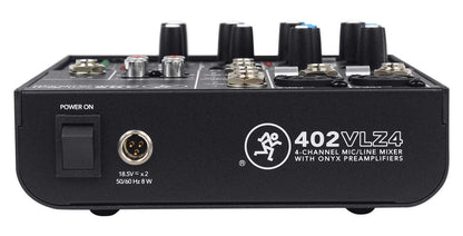 Mackie 402VLZ4, 4-channel Ultra Compact Mixer with High Quality Onyx Preamps