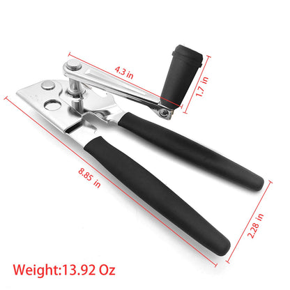NUFR Crank Can Openers Manual,Heavy Duty Commercial Can Opener with Rubber-coated Long Handles