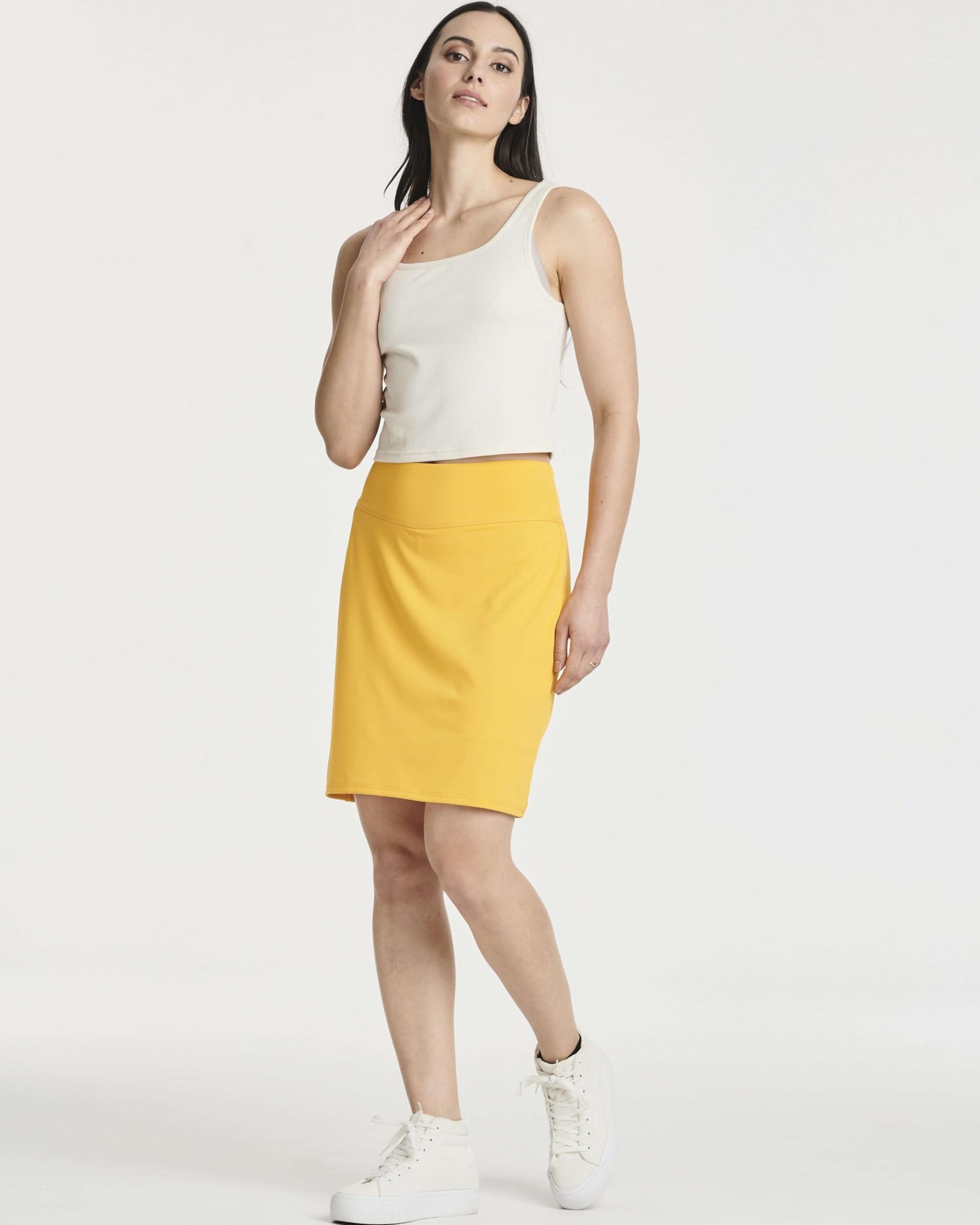 Real Essentials 3 Pack: Women's 20" Golf Skirts Knee Length Skorts Athletic Long Active Casual Pockets (Available in Plus)