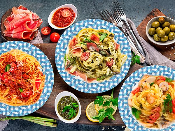 Ginkgo Paper Plates 10 inch Bulk 300 Count, Thickened Disposable Plates Large Heavy Duty Dinner Paper Plates for Holiday, Party, Picnic and Everyday Use