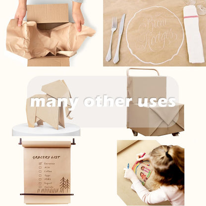 PerkHomy Black Kraft Paper Roll 36" x 1,800" (150') for Gift Wrapping Bouquet Flower Art Painting Craft Writing Packaging Shipping 80GSM 55LB (Black, 36" x 150')