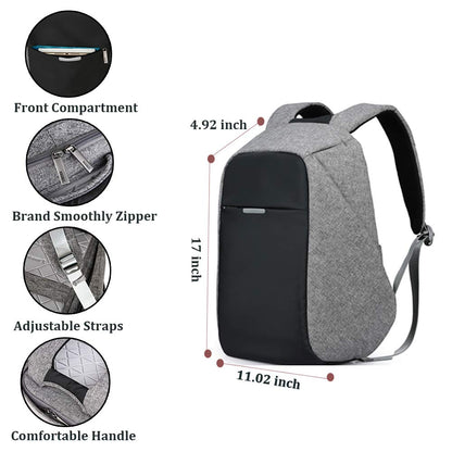 oscaurt Anti Theft Backpack 15.6 Inch Laptop Travel Backpack with Hidden Zipper and USB Charging Port Waterproof Business Computer Bag for Men & Women