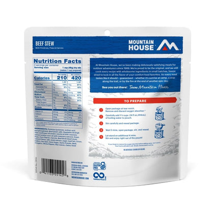 Mountain House Beef Stew | Freeze Dried Backpacking & Camping Food | 2 Servings | Gluten-Free