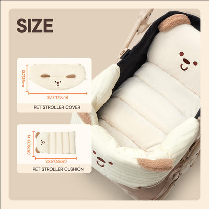 PETTENA Dog Stroller Cushion & Mat, Pet Stroller Cushion for Dogs & Cats, Ideal Pet Accessories for Comfortable Rides