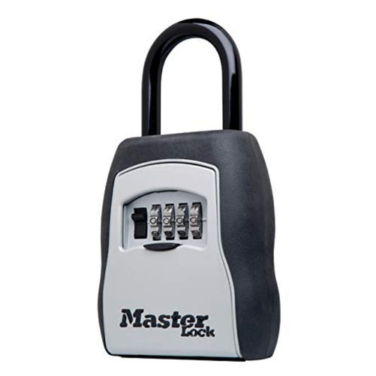Master Lock Key Lock Box, Outdoor Lock Box for House Keys, Key Safe with Combination Lock, 5 Key Capacity, 5400EC, Black