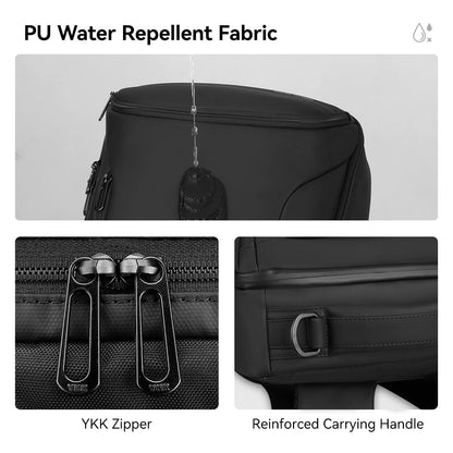 Muzee Backpack for Men Travel Backpack Flight Approved Fits 17 Inch Laptop and Tech Gear, With USB Plug