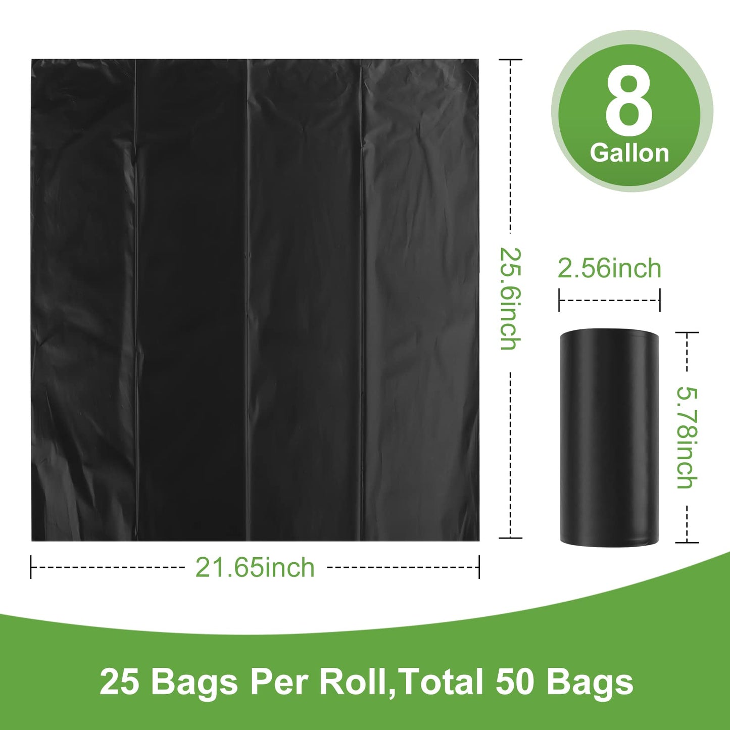 Portable Toilet Bags - LITFP 50 Count Biodegradable Waste, 8 Gallon Porta Potty, Thickened Compostable Camping Toilet Bags for Portable Potty Bucket Camping Adults Car Travel