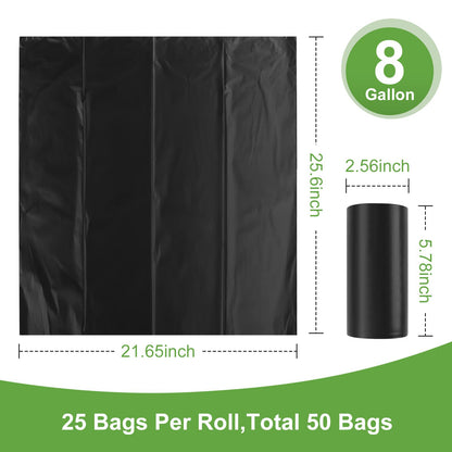 Portable Toilet Bags - LITFP 50 Count Biodegradable Waste, 8 Gallon Porta Potty, Thickened Compostable Camping Toilet Bags for Portable Potty Bucket Camping Adults Car Travel