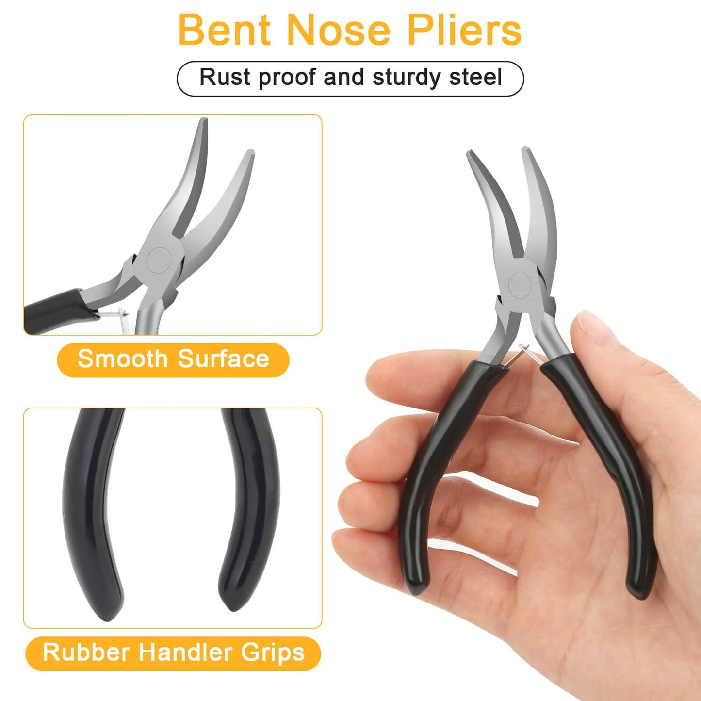 Anezus Jump Rings for Jewelry Making Supplies and Necklace Repair with Jump Ring Pliers and Open Jump Ring(1200Pcs Silver and Gold)