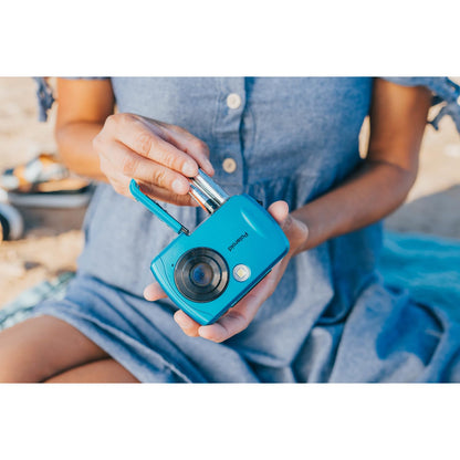Polaroid IS048 Waterproof Instant Sharing 16 MP Digital Portable Handheld Action Camera, Teal
