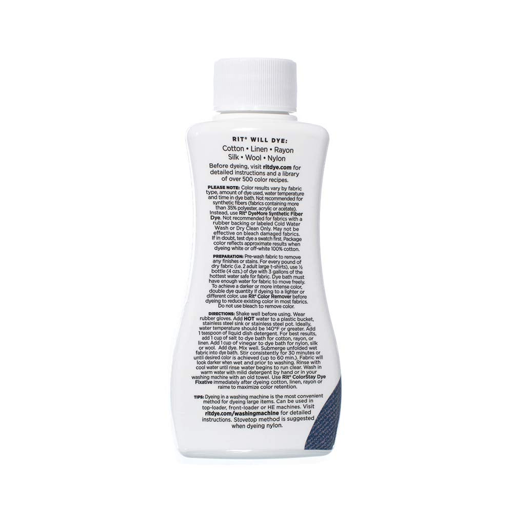 Rit Dye – Liquid Fabric Dye for Crafting, Clothing, and Décor – 8 oz. Bottle – Teal (Gloves Included)