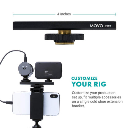 Movo iVlogger Vlogging Kit for iPhone - Lightning Compatible YouTube Starter Kit for Content Creators - Accessories: Phone Tripod, Phone Mount, LED Light and Shotgun Microphone