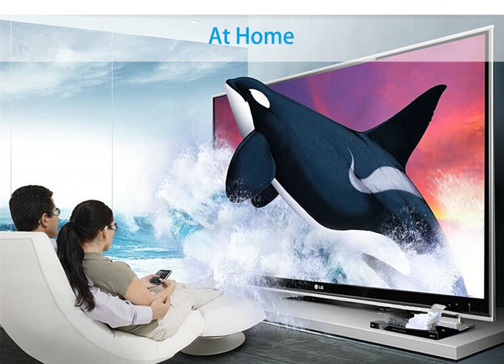 4 Pack Passive Circular Polarized RealD 3D Glasses for Cinema and Passive 3D TVs Projectors, Note: Does Not Work with Active 3D TVs Projectors