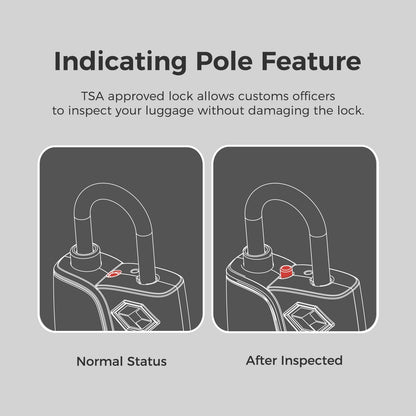 pack all TSA Approved Luggage Lock, Inspection Indicator, Alloy Body, 3 Digit Combination Padlocks, Travel Lock for Suitcases & Bag, Travel Accessories (4 Pack)