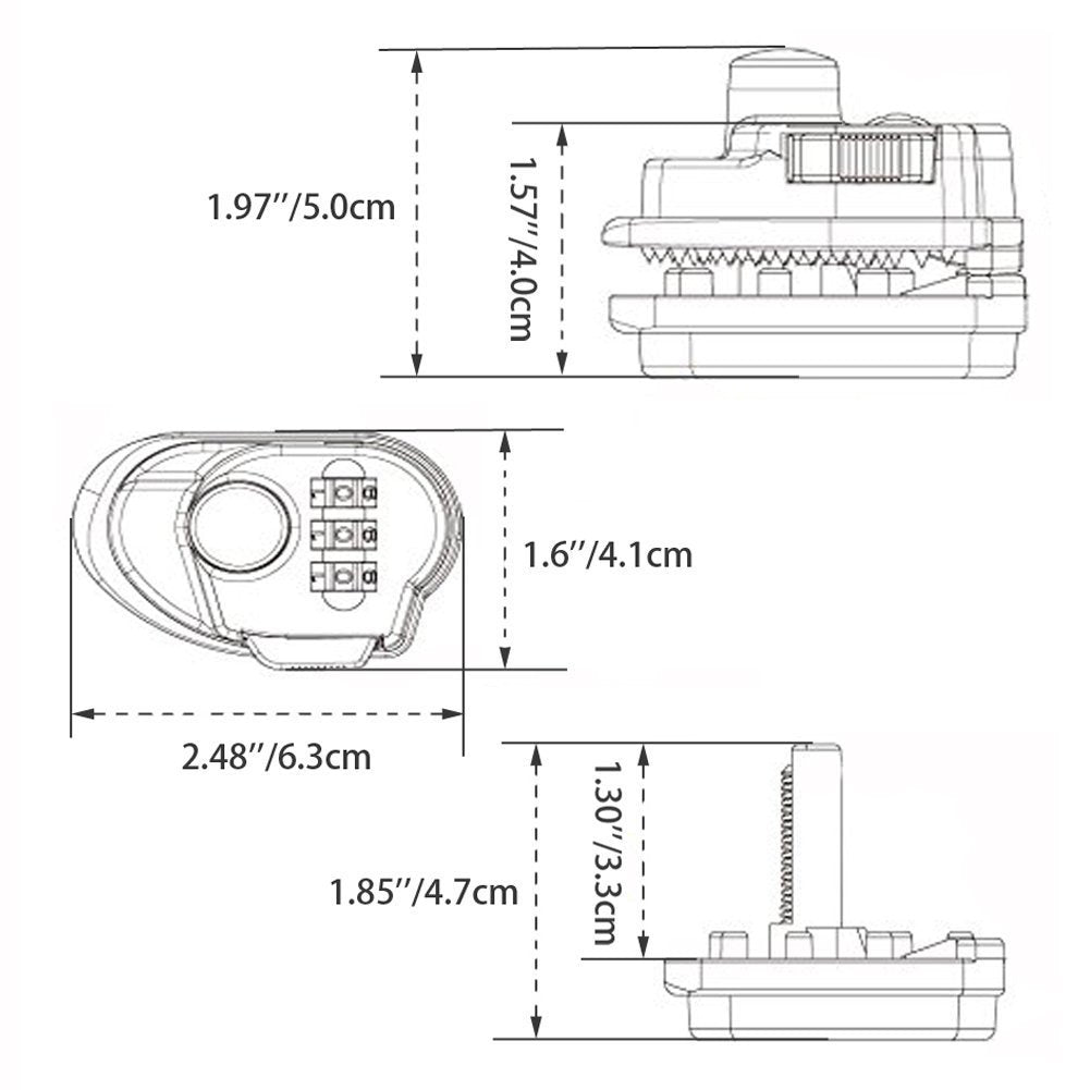 RioRand Trigger Lock 3 Digit Combination Gun Lock Gun Trigger Lock Accessories (3PCS)