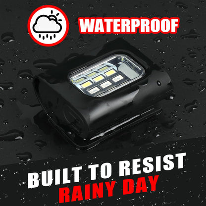 GOANDO 2 Pack Safety Jogging LED Light, Black, Water Resistant, 4 Modes, USB Charging, Strong Magnetic Clip for Night Running, Walking, Hiking