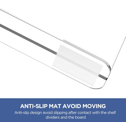 HBlife 6 Pack Closet Organizers and Storage, Clear Shelf Dividers, Vertical Purse Organizer for Closet Perfect for Sweater, Shirts, Handbags in Bedroom and Kitchen, Acrylic Bookshelf for Organization