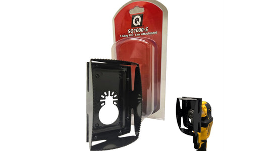 Qbit SQ1000-S Stainless Steel Cut Outs, Magnepull QBit Outlet Square Slot Cutter Box for Oscillating Power Multi-Tools to Cut-in Single Gang Wall Boxes Drywall Tools for Home Improvement