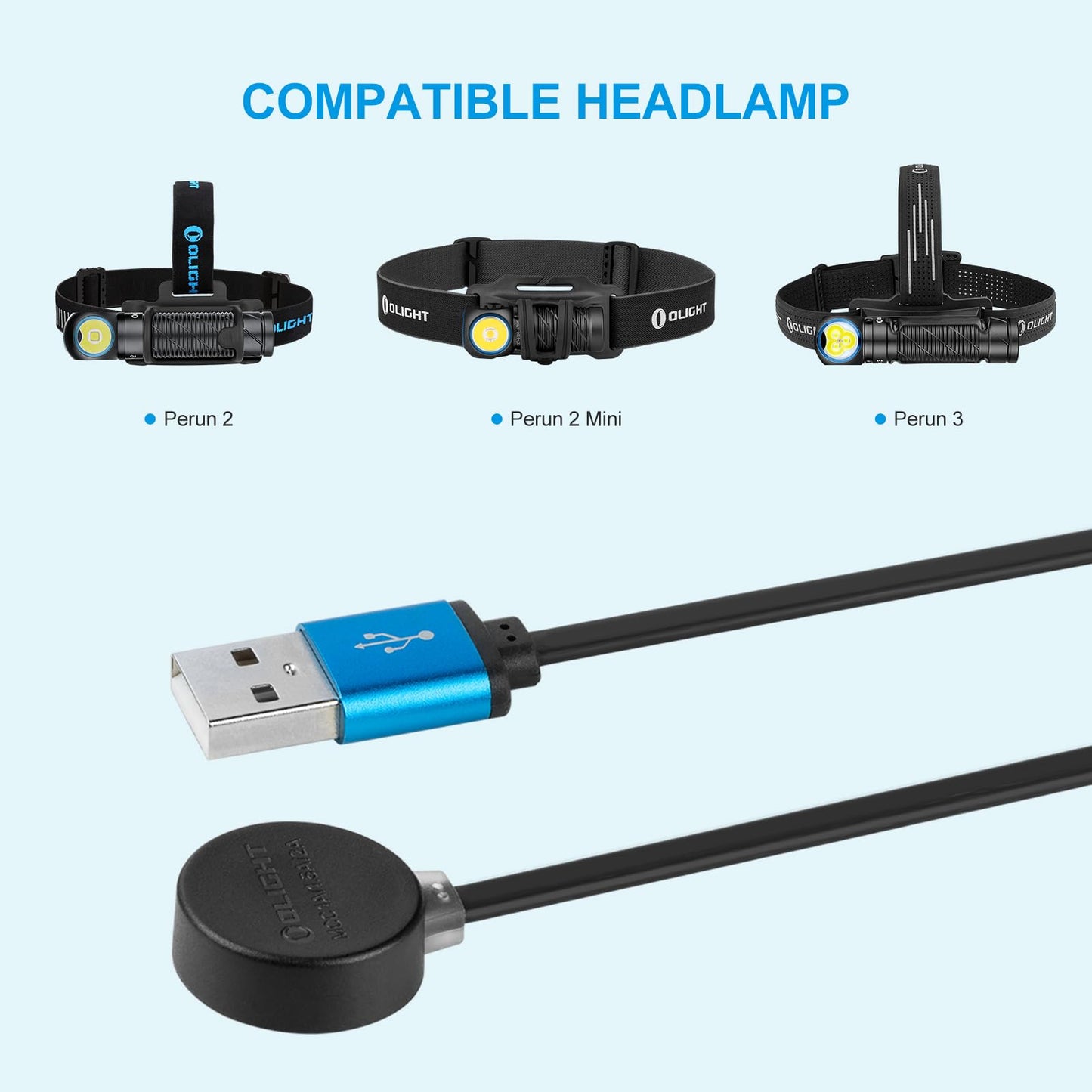OLIGHT MCC 3 Charger in Balck Upgraded Smart Magnetic Charging Cable Only Suitable for Odin/OdinMini/OdinS/PL-Mini3/PL-Pro/Baton3 Series/Warrior Mini2/Perun2/Seeker3pro/Warrior 3s/Baldr Pro R/Arkfeld
